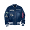 Seattle Seahawks x Alpha Industries Navy Reversible Bomber Jacket