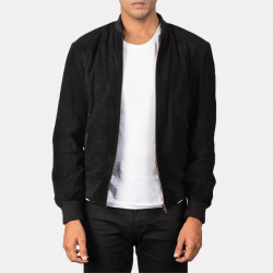 Shane Black Suede Bomber Jacket Shane Black Suede Bomber Jacket