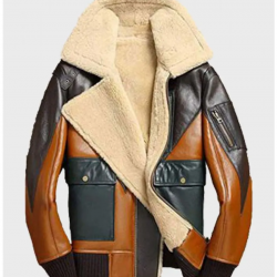 Sheepskin Mens Shearling Bomber Leather Jacket Sheepskin Mens Shearling Bomber Leather Jacket