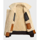 Sheepskin Mens Shearling Bomber Leather Jacket