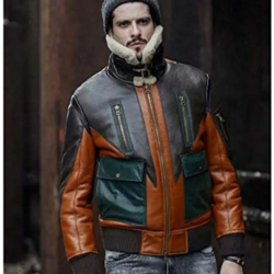 Sheepskin Mens Shearling Bomber Leather Jacket Sheepskin Mens Shearling Bomber Leather Jacket