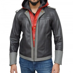 Sora Kingdom Hearts 4 Cosplay Costume Hooded Leather Jacket Sora Kingdom Hearts 4 Cosplay Costume Hooded Leather Jacket