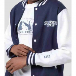 Stranger Things Friends Don’t Lie Unisex Varsity Jacket Stranger Things Friends Don’t Lie Unisex Varsity Jacket