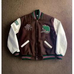 Stray Rats 10 Year Brown Varsity Jacket 