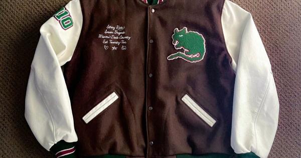 Stray Rats 10 Year Brown Varsity Jacket