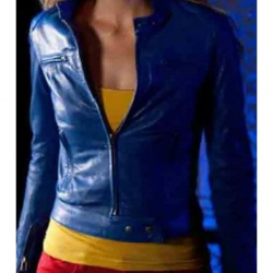 Supergirl Smallville Laura Vandervoort Leather Jacket Blue Supergirl Smallville Laura Vandervoort Leather Jacket Blue