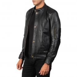 Tea House Black Leather Biker Jacket Tea House Black Leather Biker Jacket