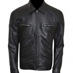 Terminator 5 Arnold Schwarzenegger Leather Jacket Black Terminator 5 Arnold Schwarzenegger Leather Jacket Black