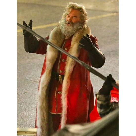 The Christmas Chronicles Kurt Russell Red Shearling Coat
