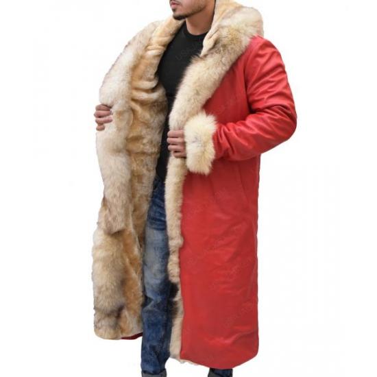 The Christmas Chronicles Kurt Russell Red Shearling Coat