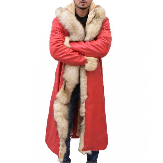 The Christmas Chronicles Kurt Russell Red Shearling Coat