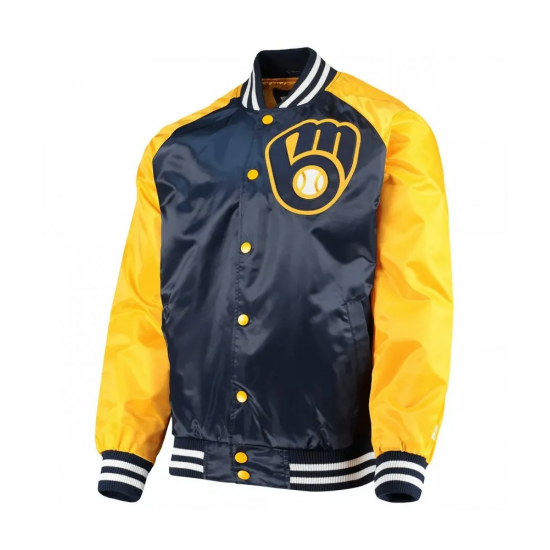 The Lead Off Hitter Full snap Milwaukee Brewers Jacket