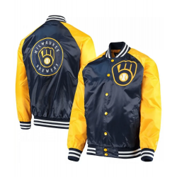 The Lead Off Hitter Full snap Milwaukee Brewers Jacket