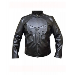 Thomas Jane The Punisher Black Skull Leather Jacket
