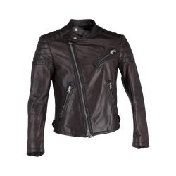 Tom Ford Quilted Biker Jacket: Luxurious Brown Leather for Men