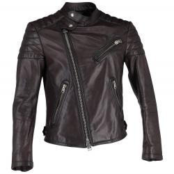 Tom Ford Quilted Biker Jacket: Luxurious Brown Leather for Men Tom Ford Quilted Biker Jacket: Luxurious Brown Leather for Men