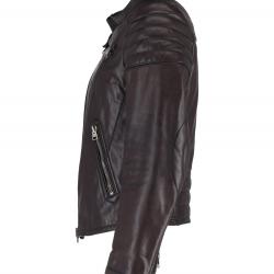 Tom Ford Quilted Biker Jacket: Luxurious Brown Leather for Men Tom Ford Quilted Biker Jacket: Luxurious Brown Leather for Men