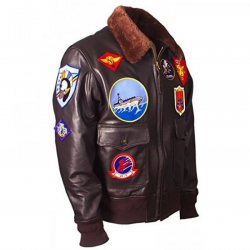 Top Gun Tom Cruise Maverick Bomber Brown Leather Jacket Top Gun Tom Cruise Maverick Bomber Brown Leather Jacket