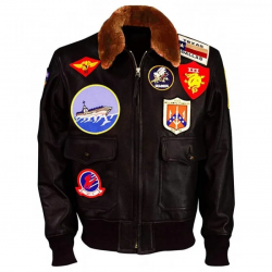 Top Gun Tom Cruise Maverick Bomber Brown Leather Jacket Top Gun Tom Cruise Maverick Bomber Brown Leather Jacket