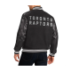 Toronto Raptors Varsity Black Wool Leather Jacket