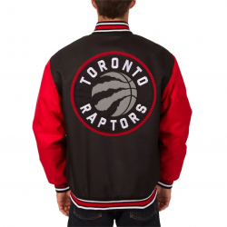 Toronto Raptors Varsity Black and Red Wool Jacket Toronto Raptors Varsity Black and Red Wool Jacket