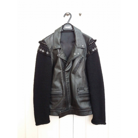 Undercove Ethnic Black Leather Rider Jacket