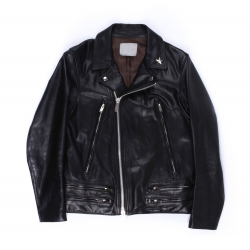 Undercover Black Calf Double Rider Jacket Undercover Black Calf Double Rider Jacket