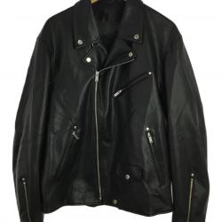Undercover GU Black Faux Leather Biker Jacket