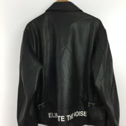 Undercover GU Black Faux Leather Biker Jacket Undercover GU Black Faux Leather Biker Jacket