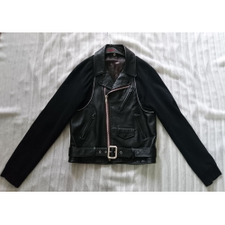 Undercover Hybrid Cotton-Leather Black Jacket