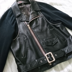 Undercover Hybrid Cotton-Leather Black Jacket Undercover Hybrid Cotton-Leather Black Jacket