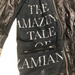 Undercover Klaus Black Leather Hybrid Jacket  Undercover Klaus Black Leather Hybrid Jacket