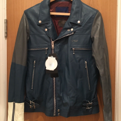 Undercover Psycho Blue Leather Jacket
