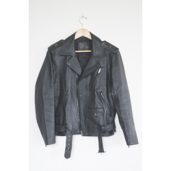 Undercover UC Melting Pot Star Embroidered Rider Black Jacket 