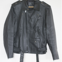 Undercover UC Melting Pot Star Embroidered Rider Black Jacket 