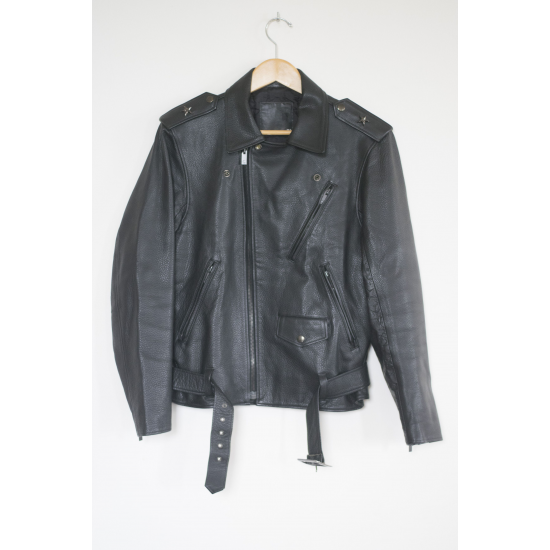 Undercover UC Melting Pot Star Embroidered Rider Black Jacket