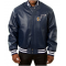 Utah Jazz Navy Blue Varsity Leather Jacket