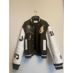 VUJA DE x PROLETA RE ART Winter Wind Green Varsity Jacket 