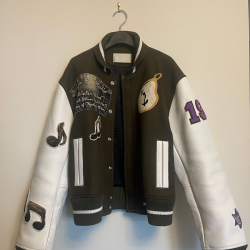 VUJA DE x PROLETA RE ART Winter Wind Green Varsity Jacket 