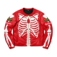 Vanson Skeleton Red Leather Jacket