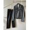 Versace Y2K Leather Jacket Suit