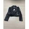 Vetements Men's XS Cropped Black Leather Biker Jacket 