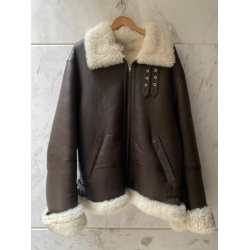 Vetements Shearling Brown Leather Jacket 