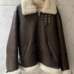Vetements Shearling Brown Leather Jacket 