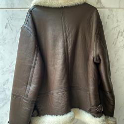 Vetements Shearling Brown Leather Jacket  Vetements Shearling Brown Leather Jacket