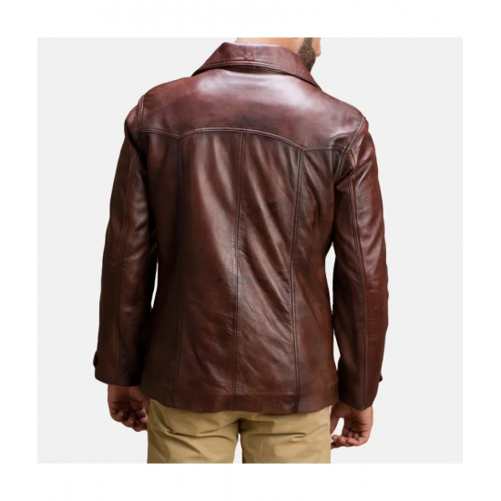 Vincent Alley Brown Leather Jacket