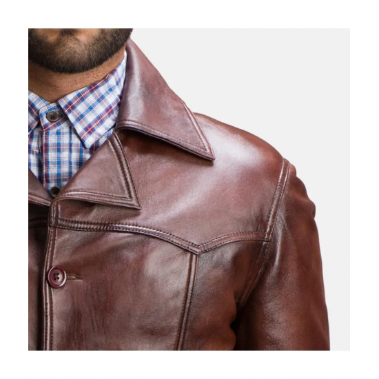 Vincent Alley Brown Leather Jacket