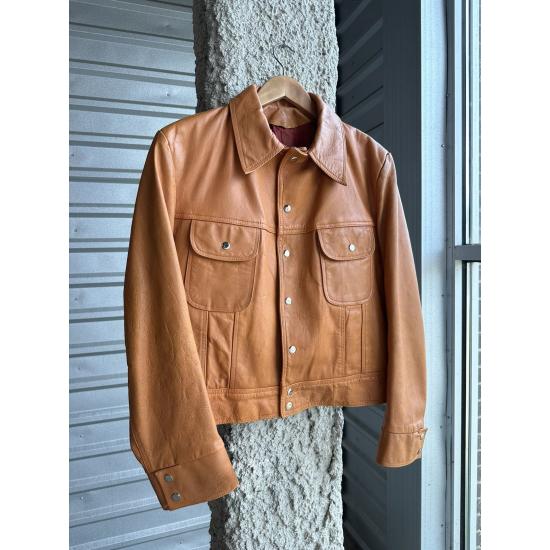 Vintage 60s Horsehide Classic Brown Men's Leather Jacket