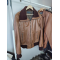 Vintage Leather Genuine Leather Men's Brown Bomber Jacket 