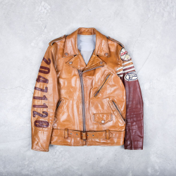 Vintage Rare Brown Colorway Biker Jacket 